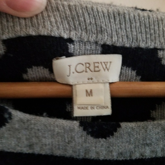 LAST CHANCE J. CREW Intarsia Dot Stripe Swtr Sz M - Picture 5 of 5